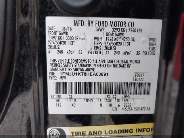 1FMJU1KT8HEA03891 Ford Expedition Limited
