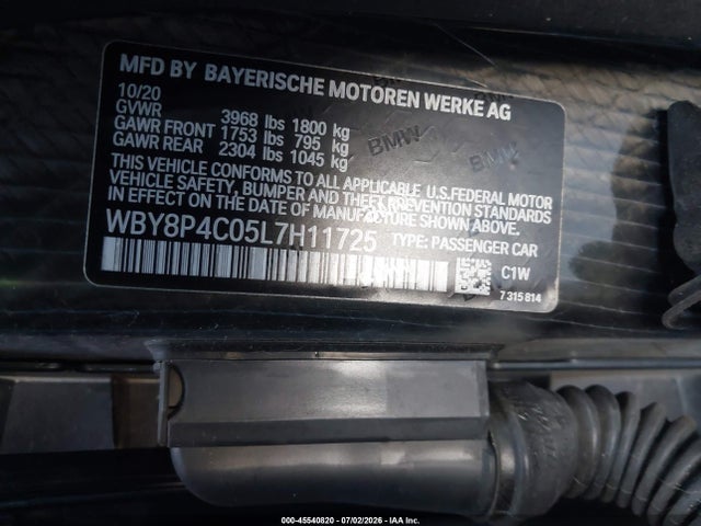 Продажа на аукционе авто 2020 Bmw I3 120ah W/range Extender, vin: WBY8P4C05L7H11725, номер лота: 45540820