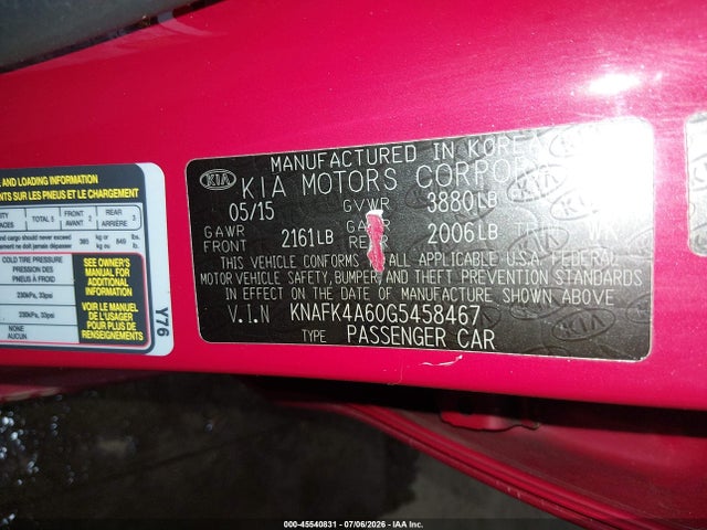 KIA FORTE LX 2016 KNAFK4A60G5458467 Image 9