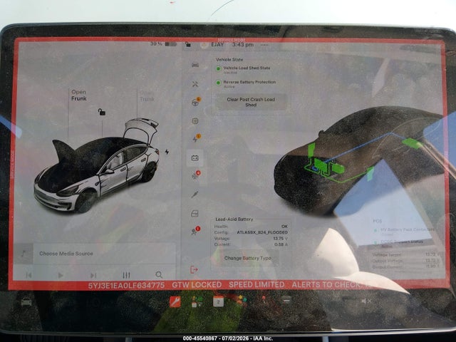Auction sale of the 2020 Tesla Model 3 Standard Range Plus Rear-wheel Drive/standard Range Rear-wheel Drive, vin: 5YJ3E1EA0LF634775, lot number: 45540867