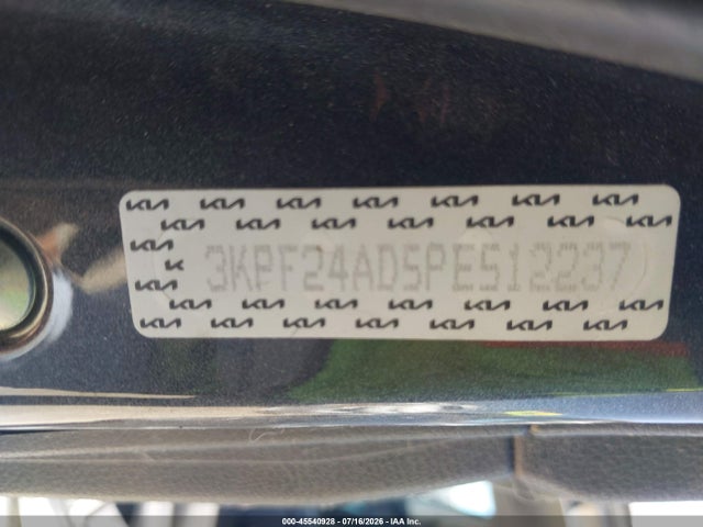 2023 Kia Forte Lxs მანქანა იყიდება აუქციონზე, vin: 3KPF24AD5PE512237, აუქციონის ნომერი: 45540928