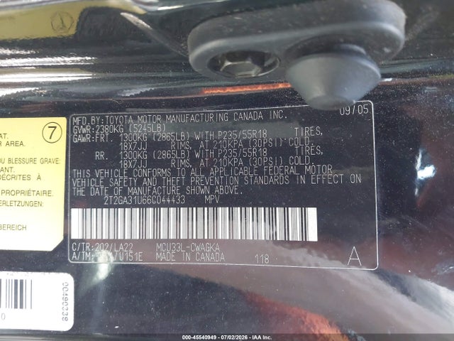 Продаж на аукціоні авто 2006 Lexus Rx 330, vin: 2T2GA31U66C044433, номер лоту: 45540949