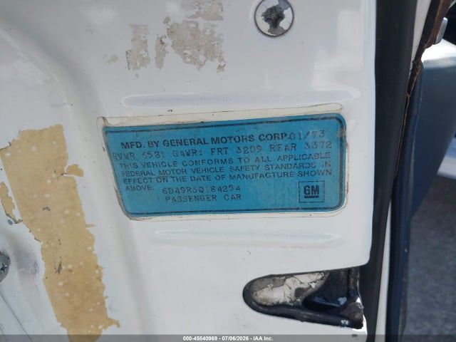 Aukcja sprzedaży 1973 Cadillac Sedan De Ville, vin: 6D49R3Q184254, numer aukcji: 45540969