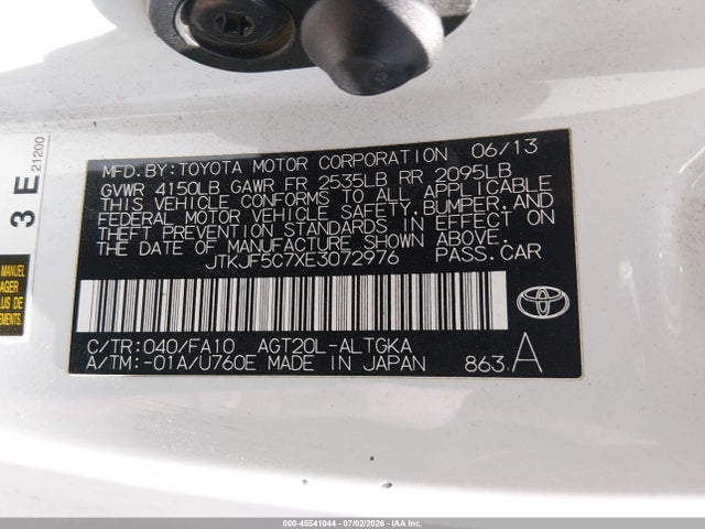 Scion TC 2014 JTKJF5C7XE3072976 Image 9