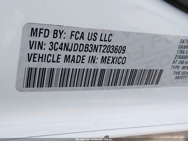 2022 Jeep Compass Trailhawk 4x4 მანქანა იყიდება აუქციონზე, vin: 3C4NJDDB3NT203609, აუქციონის ნომერი: 45541164