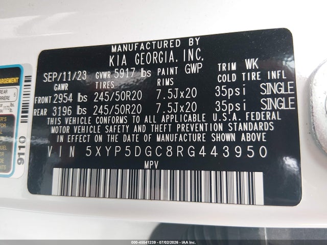 KIA Telluride Sx 2024 5XYP5DGC8RG443950 Image 9