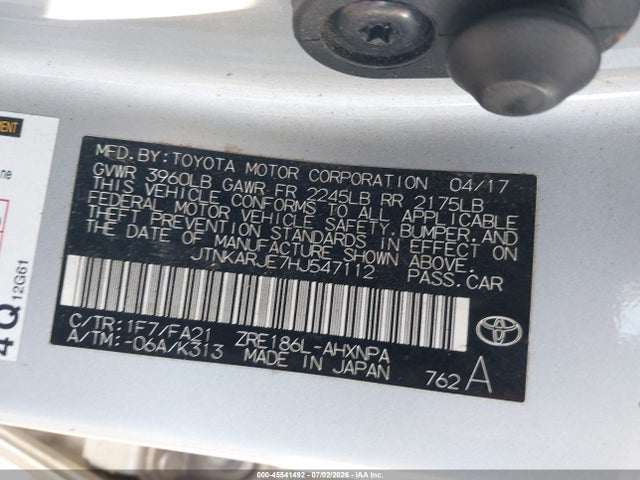 Toyota COROLLA IM 2017 JTNKARJE7HJ547112 Image 9