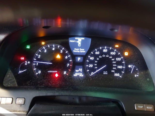 45541505 :رقم المزاد ، JTHCL5EF2B5010435 vin ، 2011 Lexus Ls 460 مزاد بيع