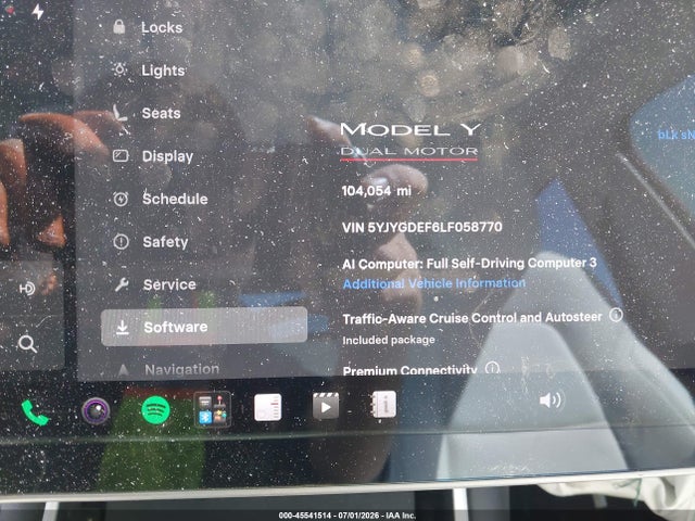 Продажа на аукционе авто 2020 Tesla Model Y Long Range Dual Motor All-wheel Drive/performance Dual Motor All-wheel Drive, vin: 5YJYGDEF6LF058770, номер лота: 45541514