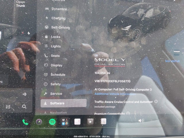 Продажа на аукционе авто 2020 Tesla Model Y Long Range Dual Motor All-wheel Drive/performance Dual Motor All-wheel Drive, vin: 5YJYGDEF6LF058770, номер лота: 45541514