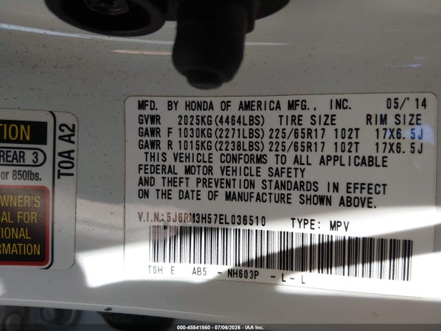 Honda CR-V EX 2014 5J6RM3H57EL036510 Image 9