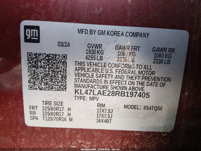 KL47LAE28RB197405 Buick Envista Preferred Fwd