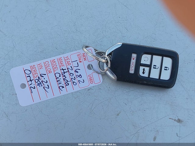 Продажа на аукционе авто 2020 Honda Civic Ex, vin: 19XFC1F37LE204475, номер лота: 45541685