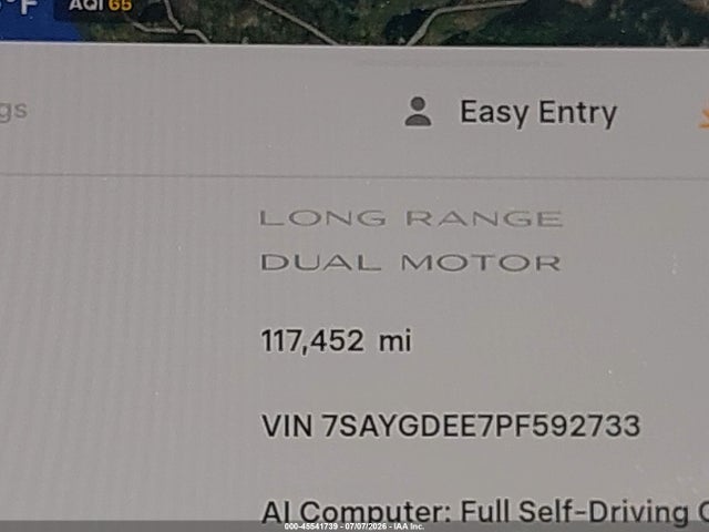 Продаж на аукціоні авто 2023 Tesla Model Y Awd/long Range Dual Motor All-wheel Drive, vin: 7SAYGDEE7PF592733, номер лоту: 45541739