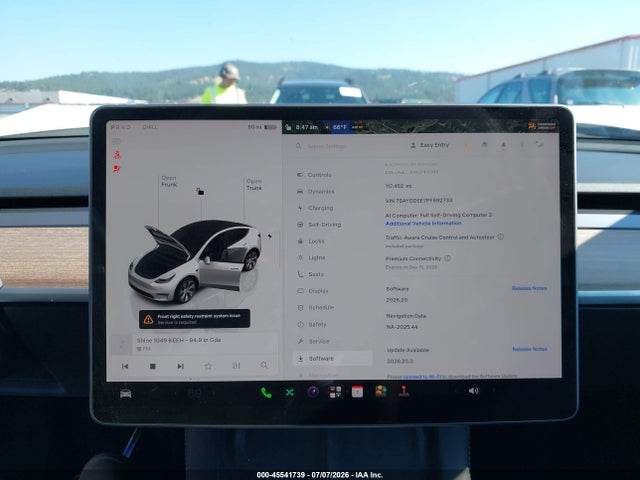 Продаж на аукціоні авто 2023 Tesla Model Y Awd/long Range Dual Motor All-wheel Drive, vin: 7SAYGDEE7PF592733, номер лоту: 45541739