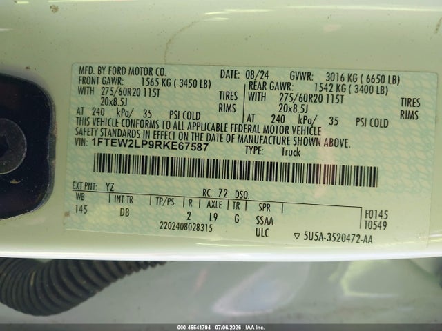 Ford F-150 Stx 2024 1FTEW2LP9RKE67587 Image 9