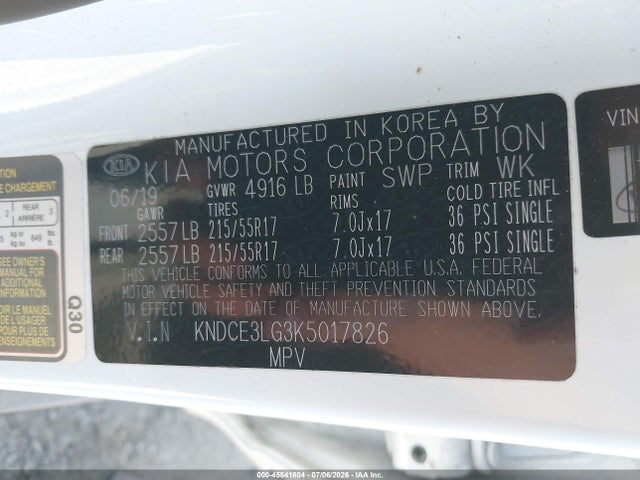 KIA Niro Ev Ex Premium 2019 KNDCE3LG3K5017826 Image 9