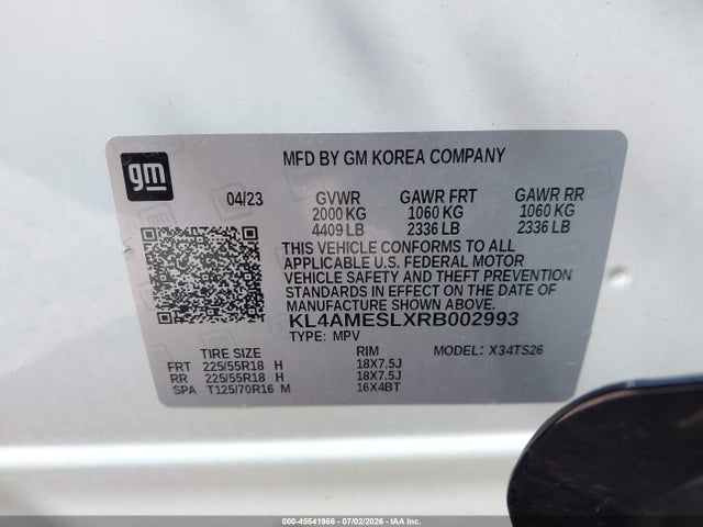 45541966 :رقم المزاد ، KL4AMESLXRB002993 vin ، 2024 Buick Encore Gx Sport Touring Awd مزاد بيع