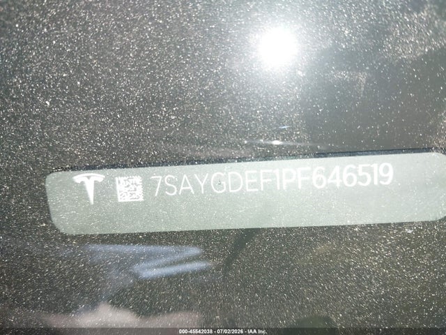 45542038 :رقم المزاد ، 7SAYGDEF1PF646519 vin ، 2023 Tesla Model Y Performance Dual Motor All-wheel Drive مزاد بيع