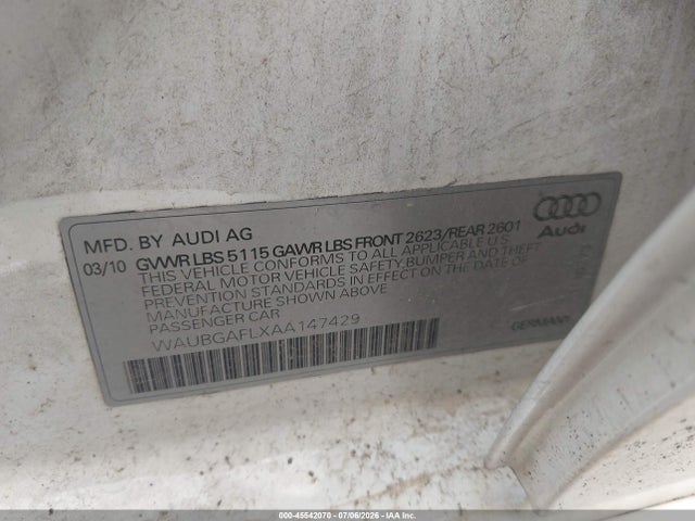 Продаж на аукціоні авто 2010 Audi S4 3.0 Premium Plus, vin: WAUBGAFLXAA147429, номер лоту: 45542070