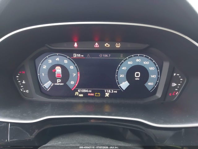 45542115 :رقم المزاد ، WA1AECF38L1003407 vin ، 2020 Audi Q3 Premium 45 Tfsi Quattro Tiptronic مزاد بيع