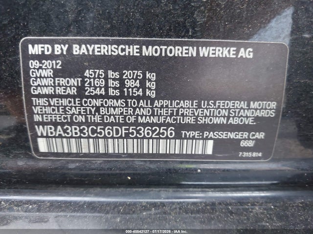 45542127 :رقم المزاد ، WBA3B3C56DF536256 vin ، 2013 Bmw 328 Xi مزاد بيع