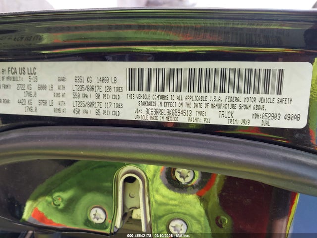 RAM 3500 Tradesman 2019 3C63RRGL8KG594513 Image 8