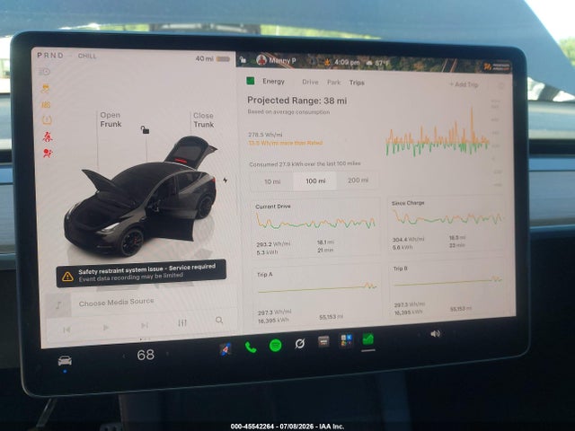2023 Tesla Model Y Awd/performance Dual Motor All-wheel Drive მანქანა იყიდება აუქციონზე, vin: 7SAYGDEF1PF698720, აუქციონის ნომერი: 45542264