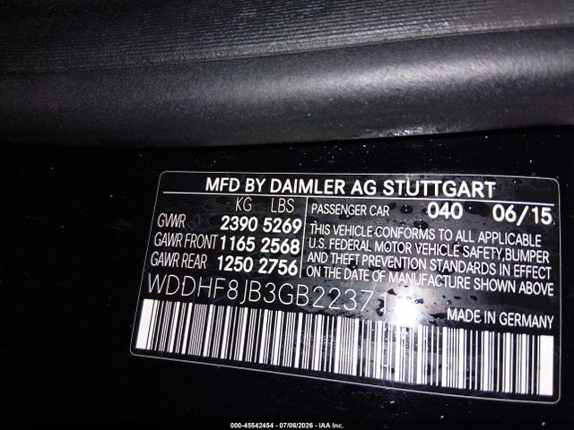 45542454 :رقم المزاد ، WDDHF8JB3GB223718 vin ، 2016 Mercedes-benz E 350 4matic مزاد بيع