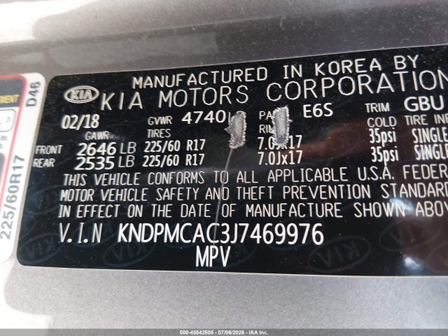 KIA Sportage Lx 2018 KNDPMCAC3J7469976 Image 9