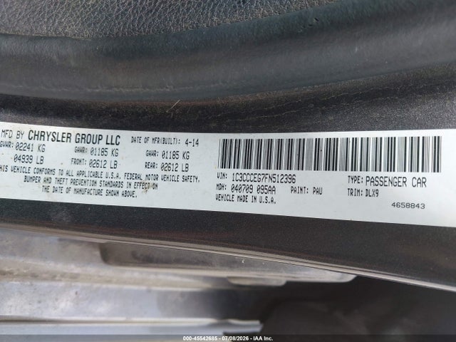 Продаж на аукціоні авто 2015 Chrysler 200 C, vin: 1C3CCCEG7FN512396, номер лоту: 45542685
