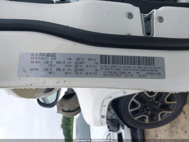 2020 Jeep Compass North Edition 4x4 მანქანა იყიდება აუქციონზე, vin: 3C4NJDAB1LT239428, აუქციონის ნომერი: 45542718