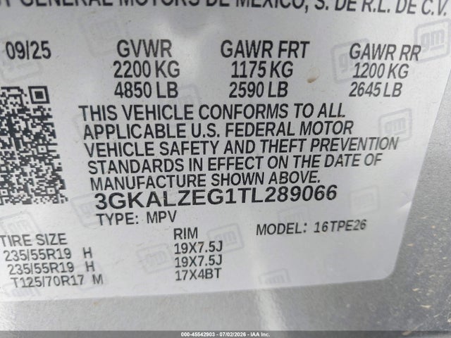 3GKALZEG1TL289066 GMC Terrain Awd Denali
