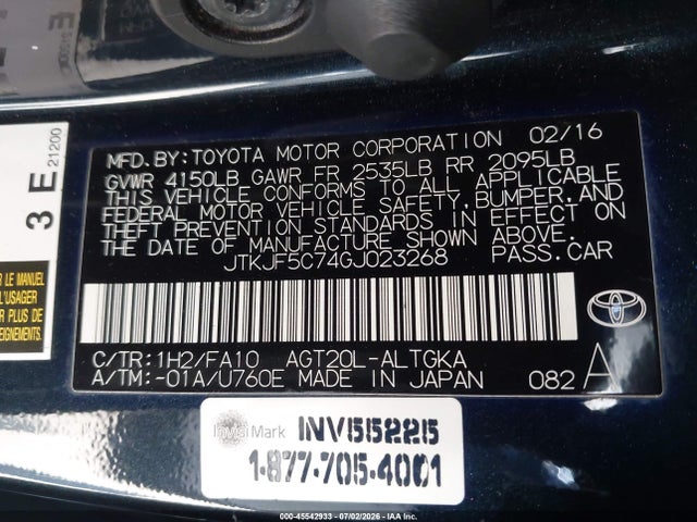 Scion TC 2016 JTKJF5C74GJ023268 Image 9