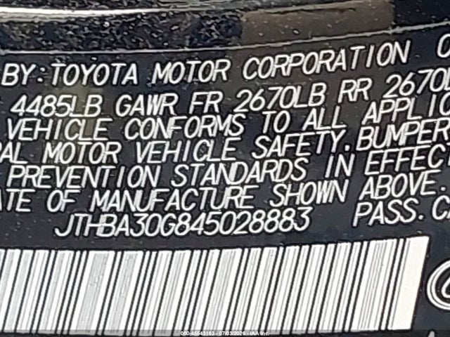 Продаж на аукціоні авто 2004 Lexus Es 330, vin: JTHBA30G845028883, номер лоту: 45543193