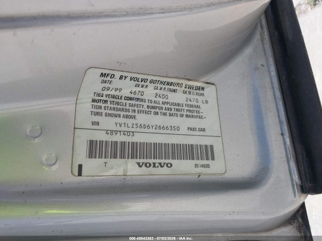 Продажа на аукционе авто 2000 Volvo V70 Xc/xc Se, vin: YV1LZ56D6Y2666350, номер лота: 45543363