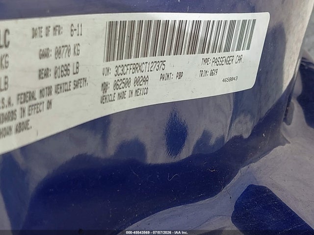 Продаж на аукціоні авто 2012 Fiat 500 Sport, vin: 3C3CFFBRXCT127375, номер лоту: 45543569