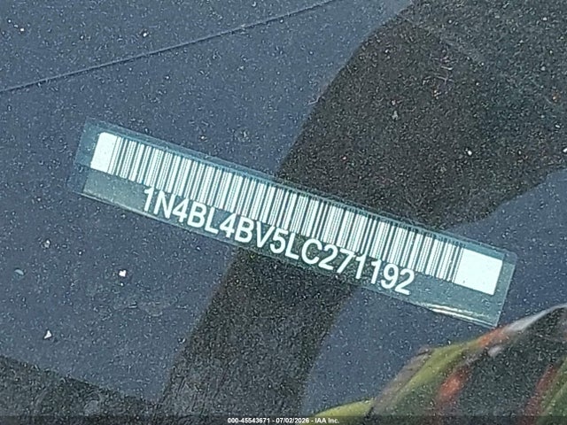Продажа на аукционе авто 2020 Nissan Altima S Fwd, vin: 1N4BL4BV5LC271192, номер лота: 45543671