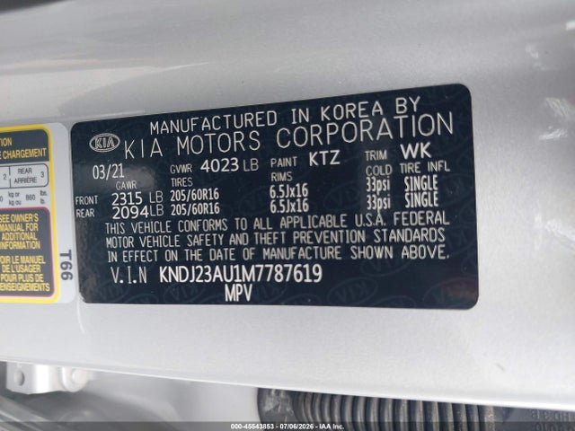 KIA SOUL S 2021 KNDJ23AU1M7787619 Image 9