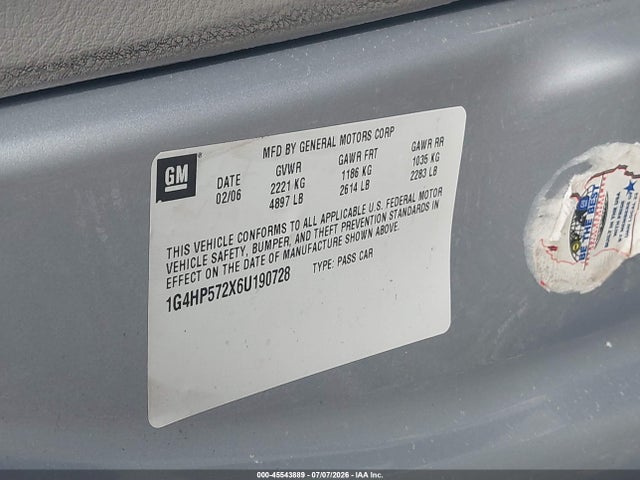 Aukcja sprzedaży 2006 Buick Lucerne Cx, vin: 1G4HP572X6U190728, numer aukcji: 45543889