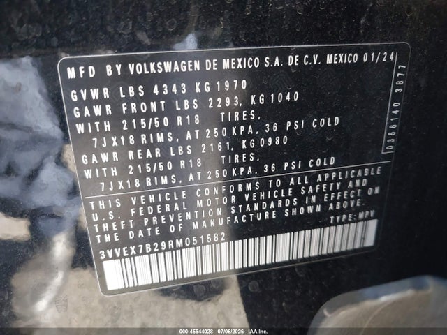 3VVEX7B29RM051582 Volkswagen Taos 1.5t Se