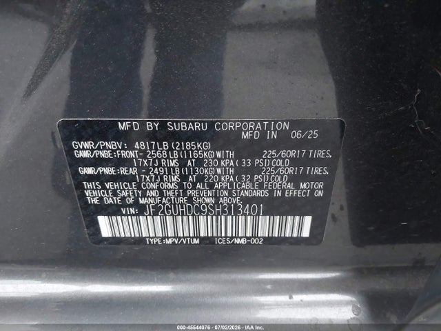 Subaru Crosstrek Premium 2025 JF2GUHDC9SH313401 Image 9