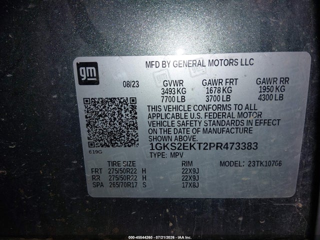 GMC Yukon 4wd Denali Ultimate 2023 1GKS2EKT2PR473383 Image 9