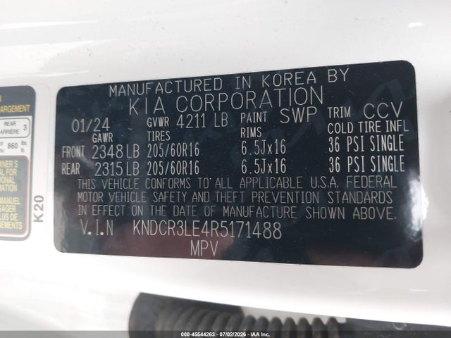 Продаж на аукціоні авто 2024 Kia Niro Ex, vin: KNDCR3LE4R5171488, номер лоту: 45544263