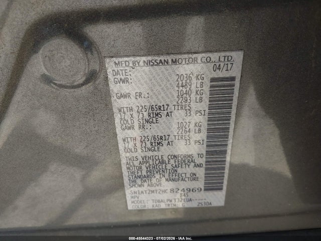 Nissan ROGUE S 2017 5N1AT2MT2HC824969 Image 9