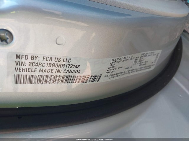 2024 Chrysler Pacifica Touring L მანქანა იყიდება აუქციონზე, vin: 2C4RC1BG0RR172143, აუქციონის ნომერი: 45544417