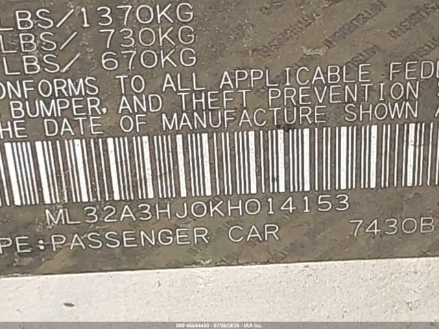 Mitsubishi MIRAGE ES 2019 ML32A3HJ0KH014153 Image 9