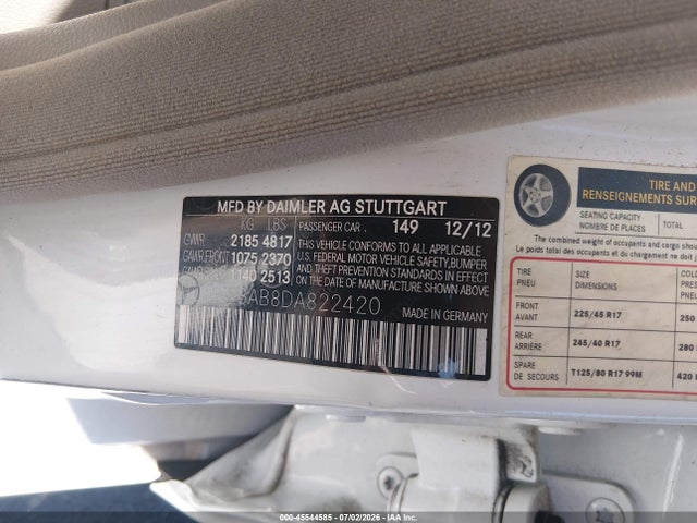 Продаж на аукціоні авто 2013 Mercedes-benz C 300 Sport 4matic, vin: WDDGF8AB8DA822420, номер лоту: 45544585