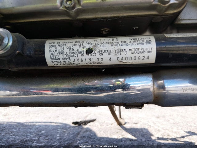 Продажа на аукционе авто 1986 Yamaha Xvz13 D, vin: JYA1NL004GA000624, номер лота: 45544817