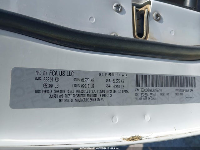 2018 Dodge Charger Sxt Rwd მანქანა იყიდება აუქციონზე, vin: 2C3CDXBG1JH279710, აუქციონის ნომერი: 45544825